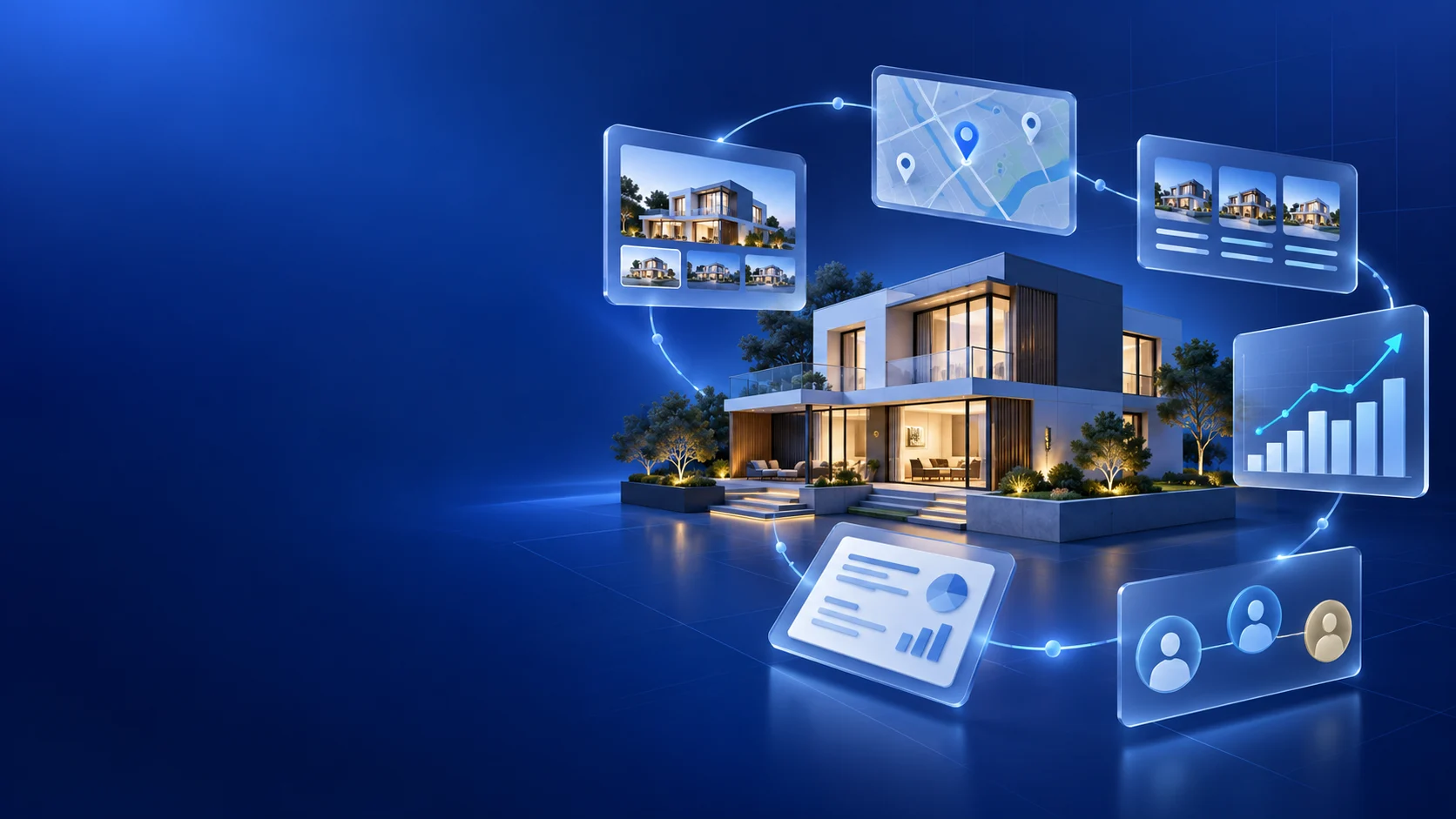 Connected real estate workflow from property research through analysis, presentation, and collaboration